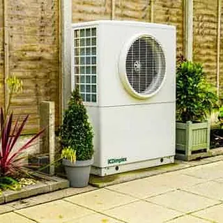 A Heat-Pump installed putside a kilkenny building